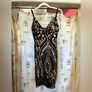 Gold and black Dress